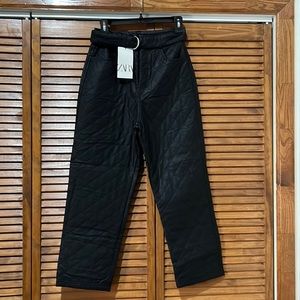 NWT Zara Faux Leather Pants